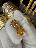 Lily | 24K Gold Flower Stud Earrings