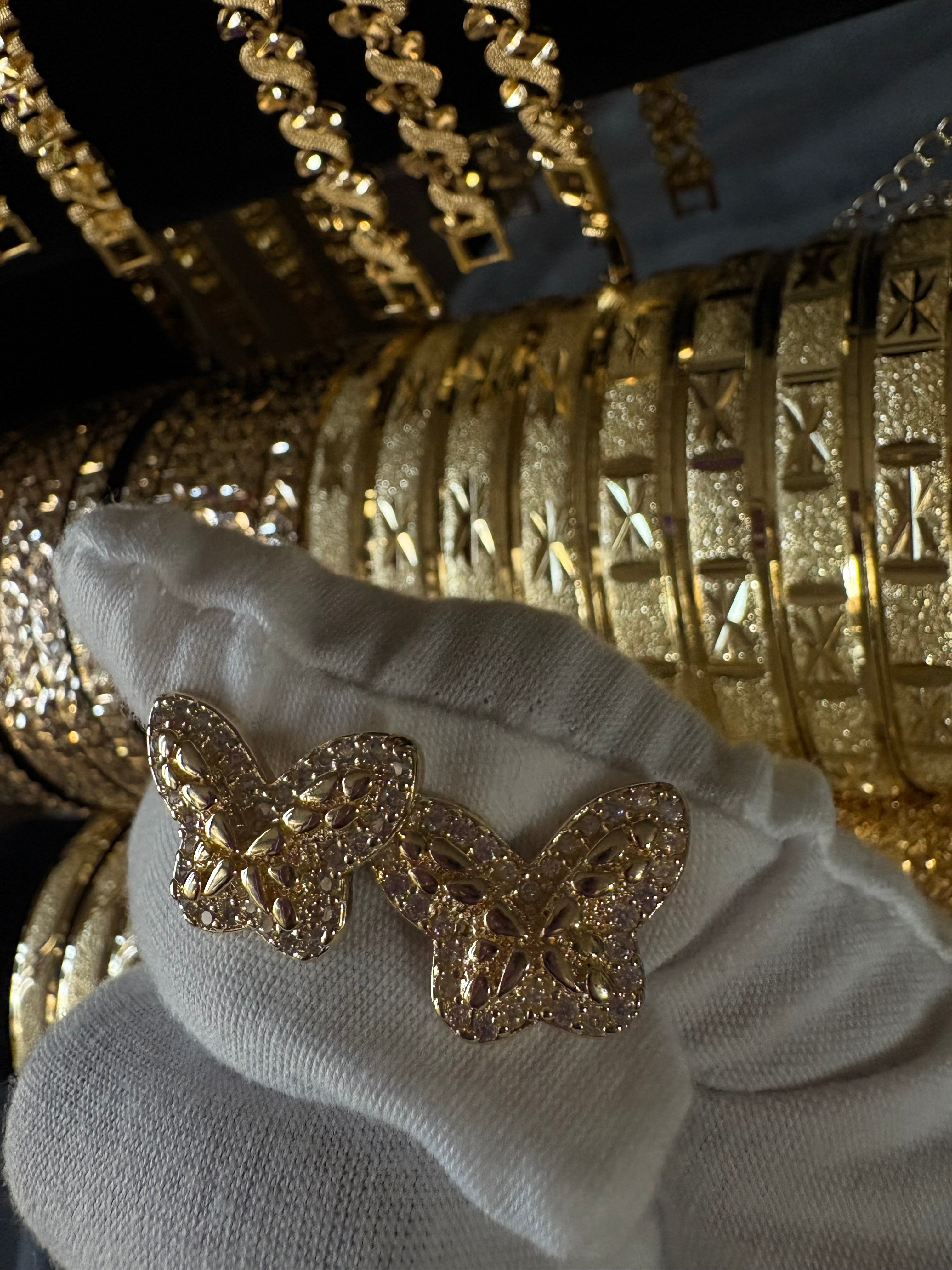 Butterfly nugget studs