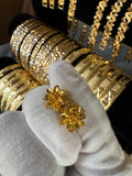 Golden bloom | 24K Gold Flower Stud Earrings